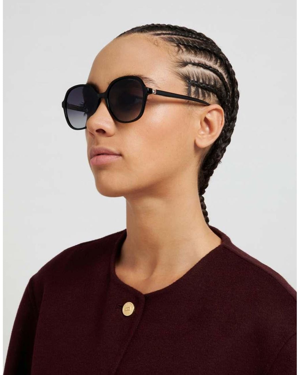 Tommy Hilfiger Sunglasses Red Tommysungl Oversized Square Sunglasses, Frame, Shaded Gradient Lenses