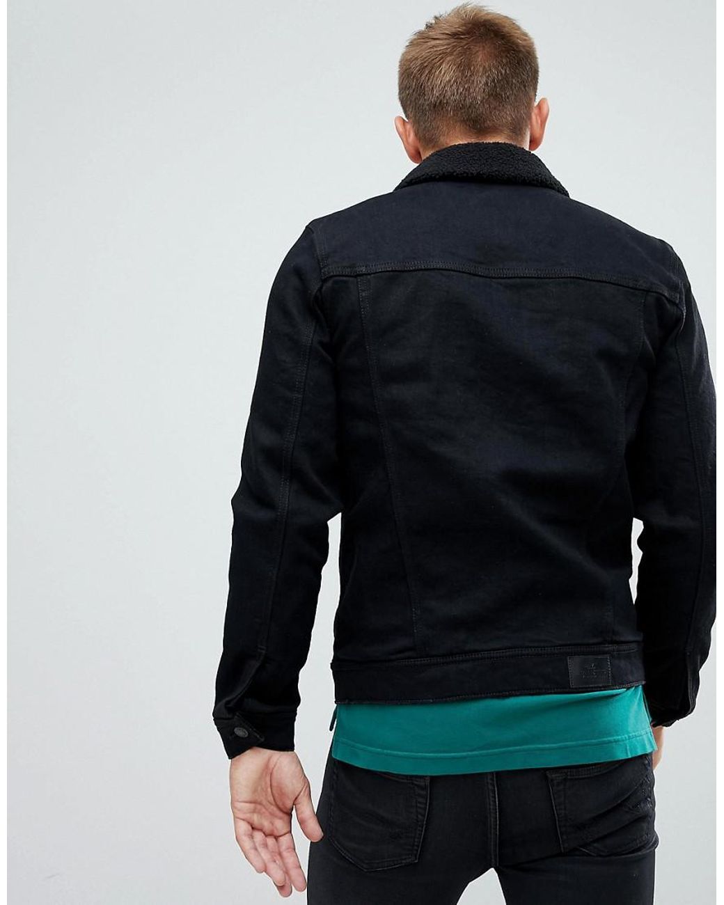 Hollister Fleece Lined Denim Trucker 