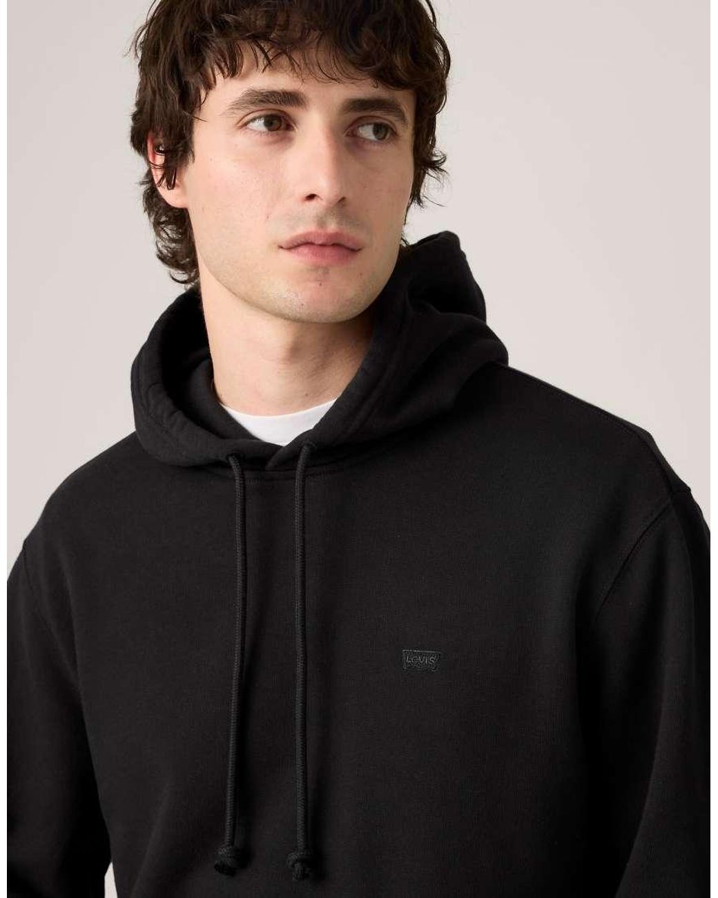 Levi's Black New Original Housemark Hoodie for men
