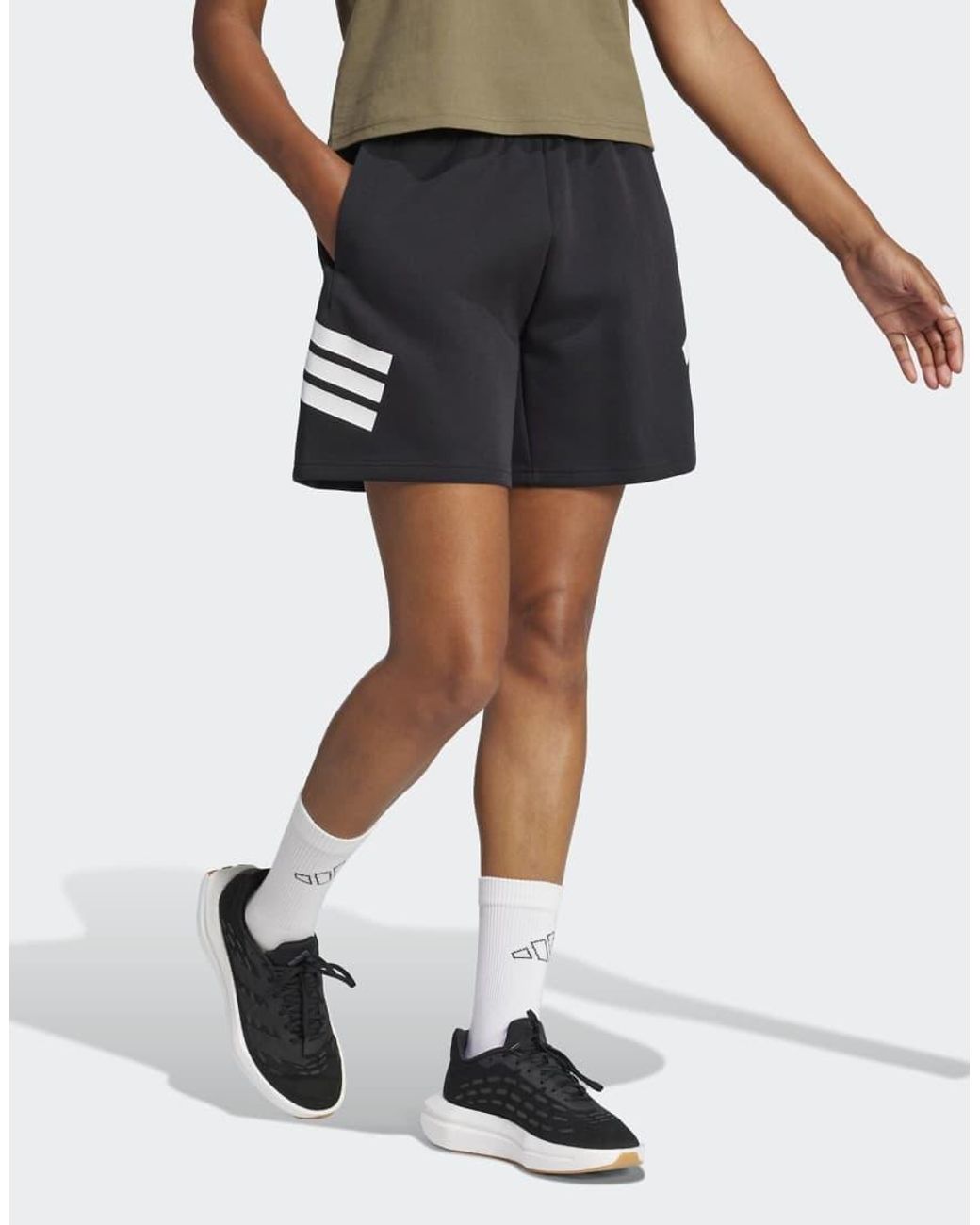 Adidas Originals Black Future Icons 3-Stripes Shorts