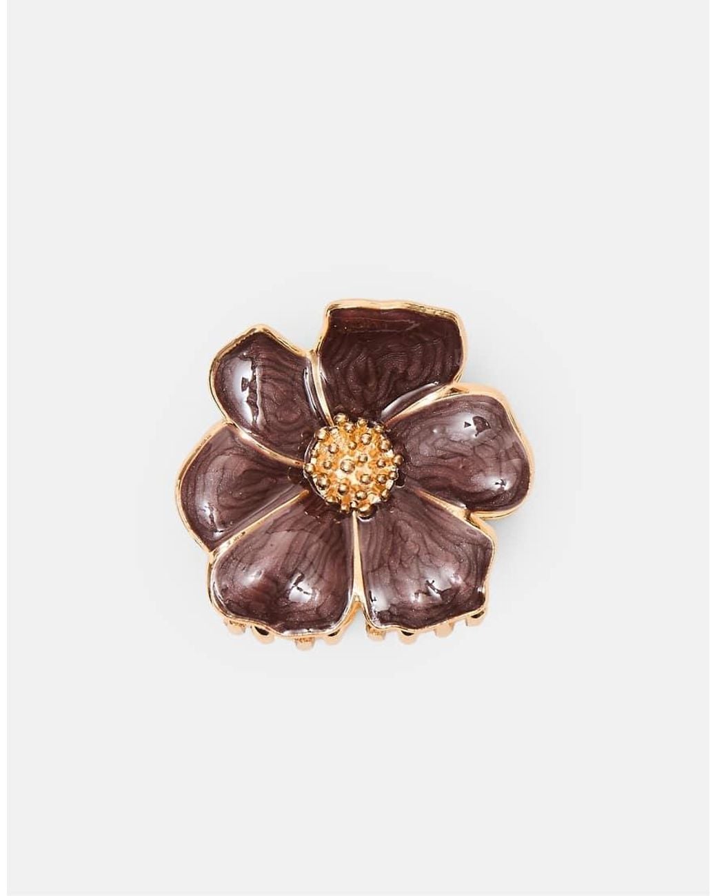 Stradivarius White Metal Flower Hair Clip