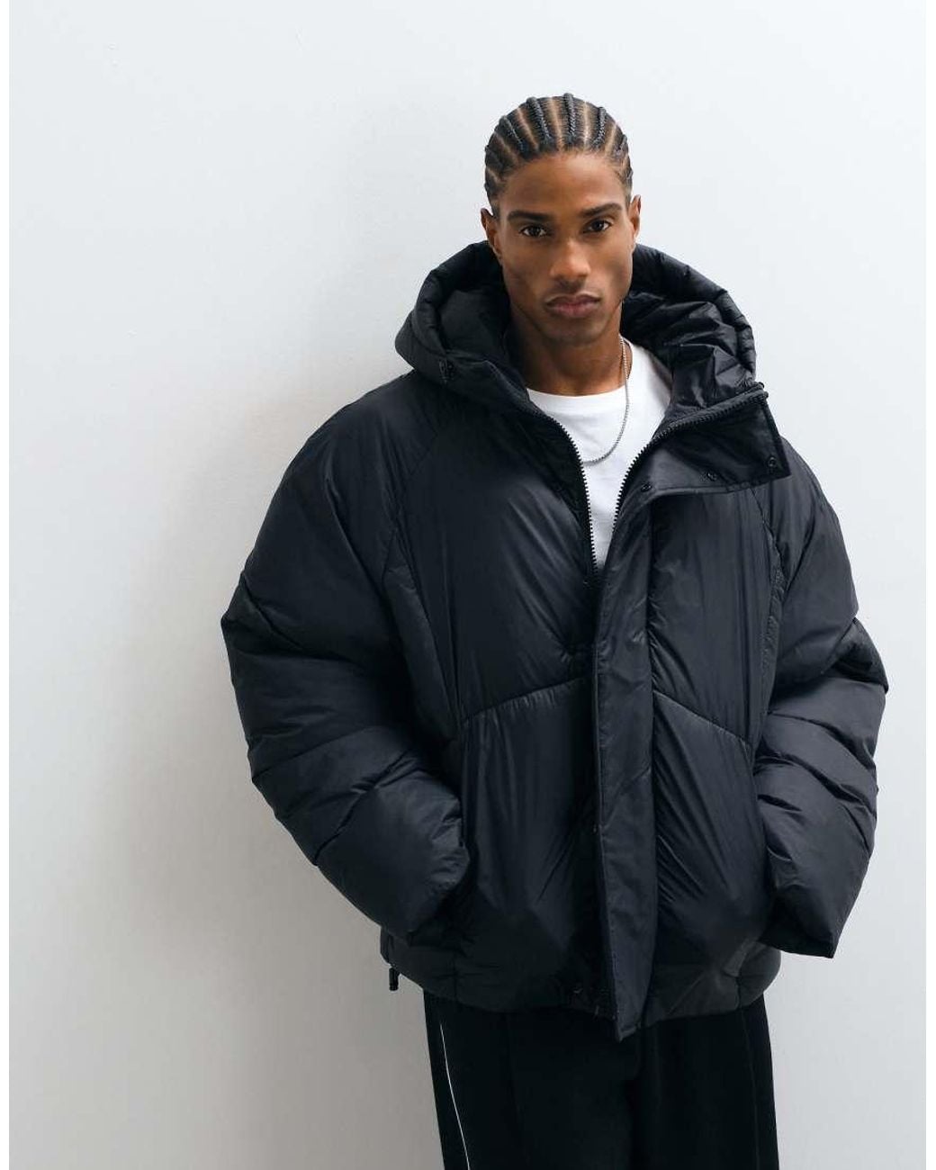 ASOS Blue Peakmax Puffer Jacket for men