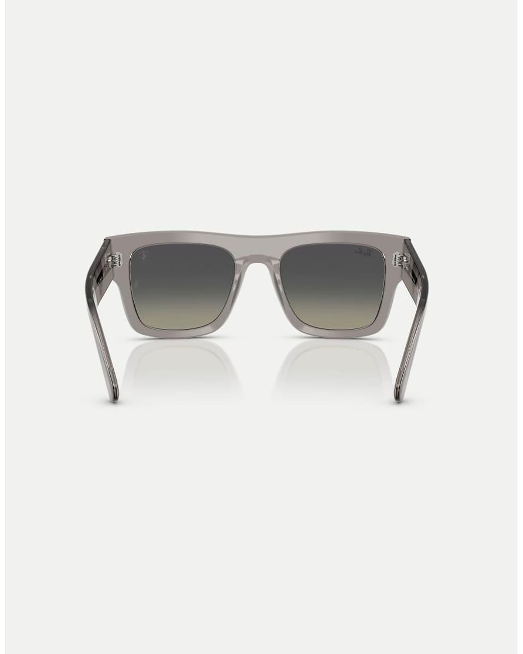 Ray-Ban Gray Rb2217M Scuderia Ferrari Collection Square Sunglasses With Lens