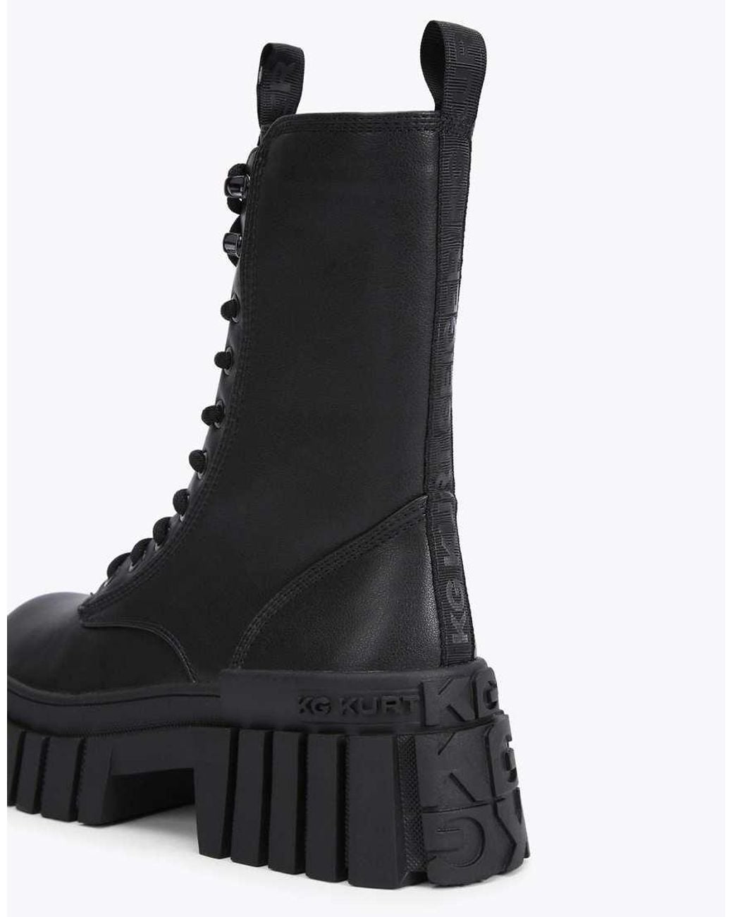 KG by Kurt Geiger Black Tegan Lace Up2 Low Ankle Boots