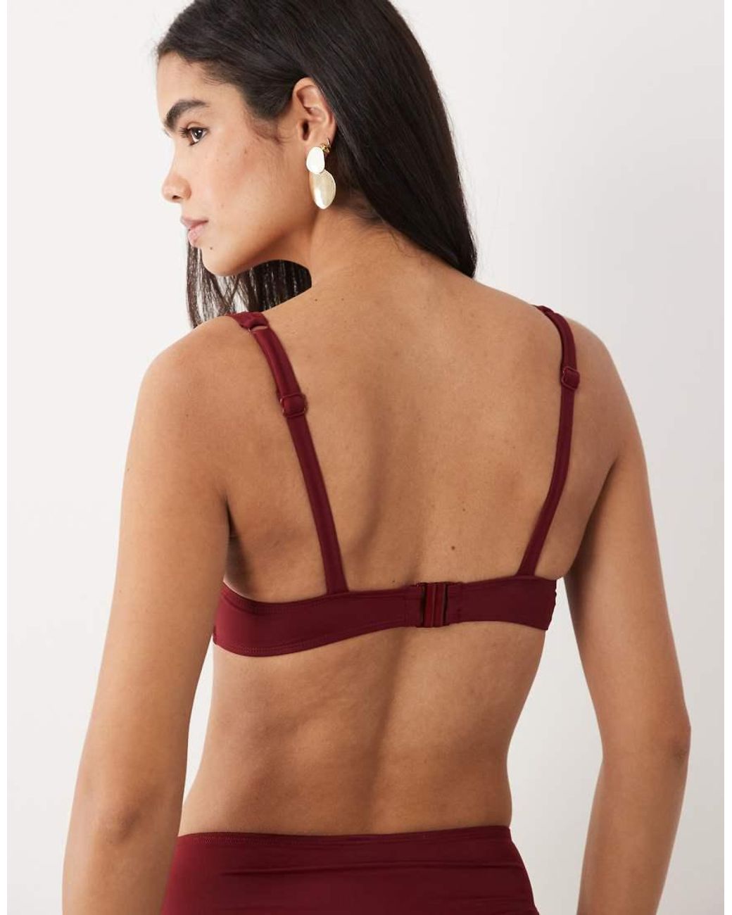 ASOS Red Martina Balcony Underwire Bikini Top