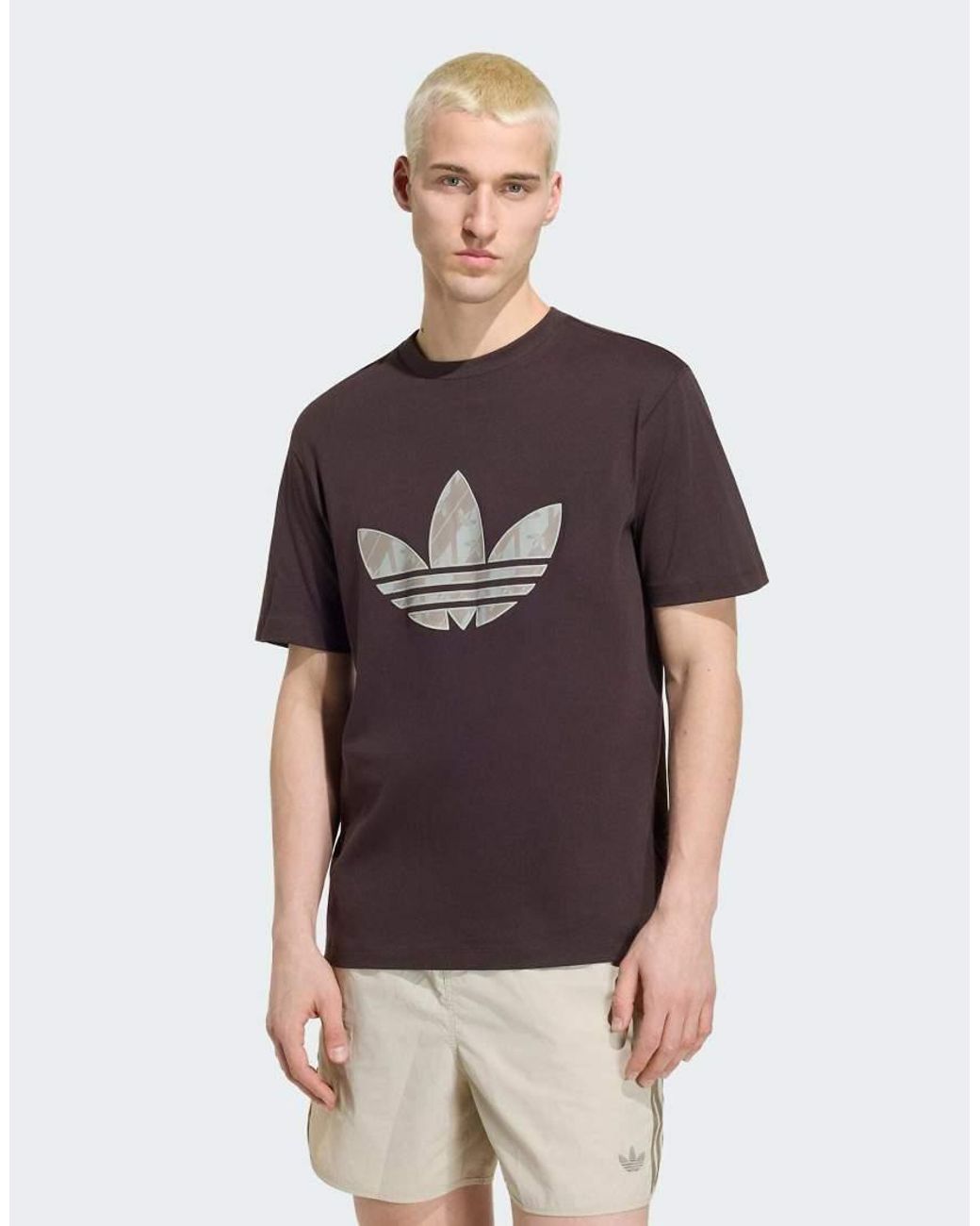 Adidas Originals Brown Monogram Tee for men