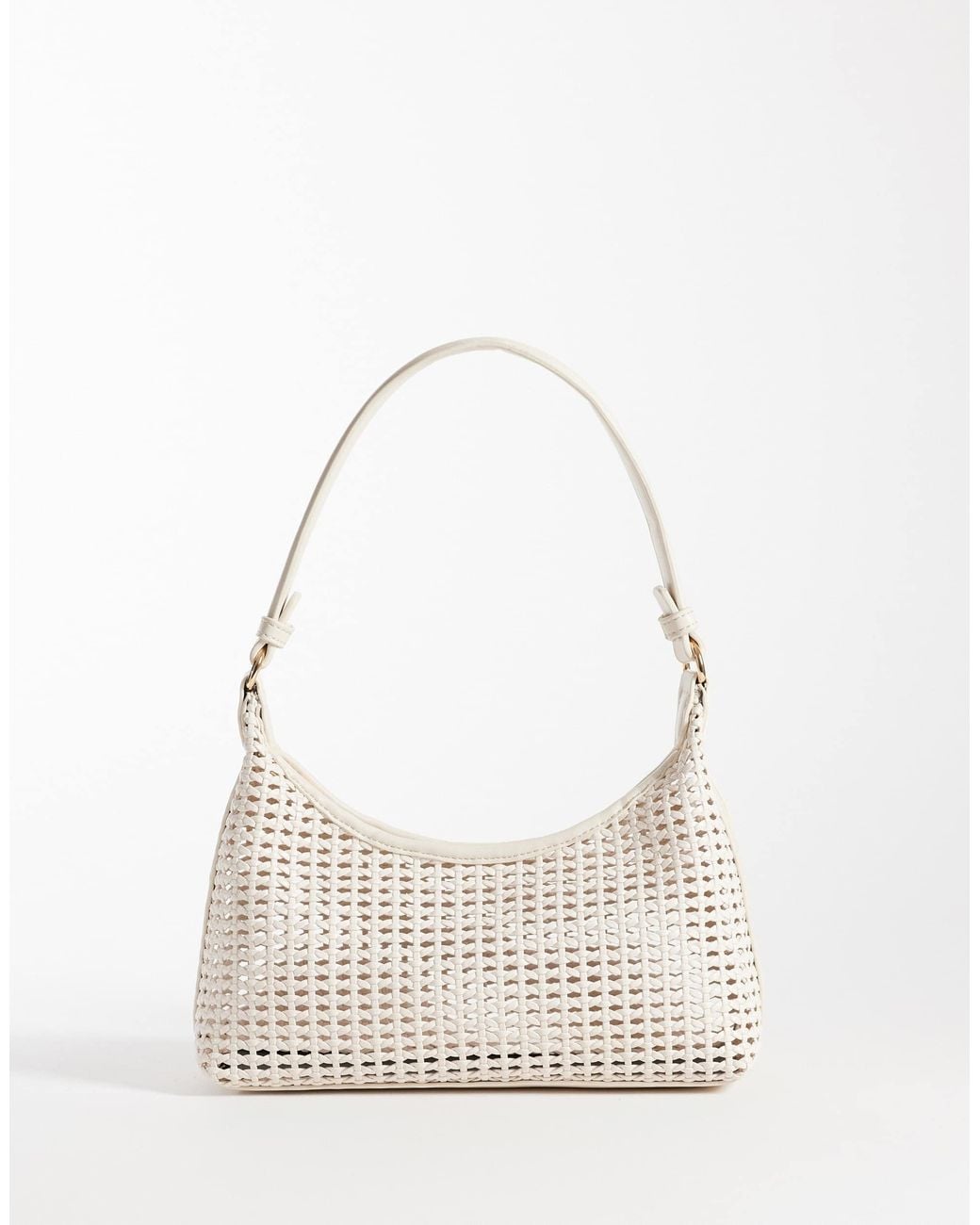 ASOS White Weave 90's Shoulder Bag
