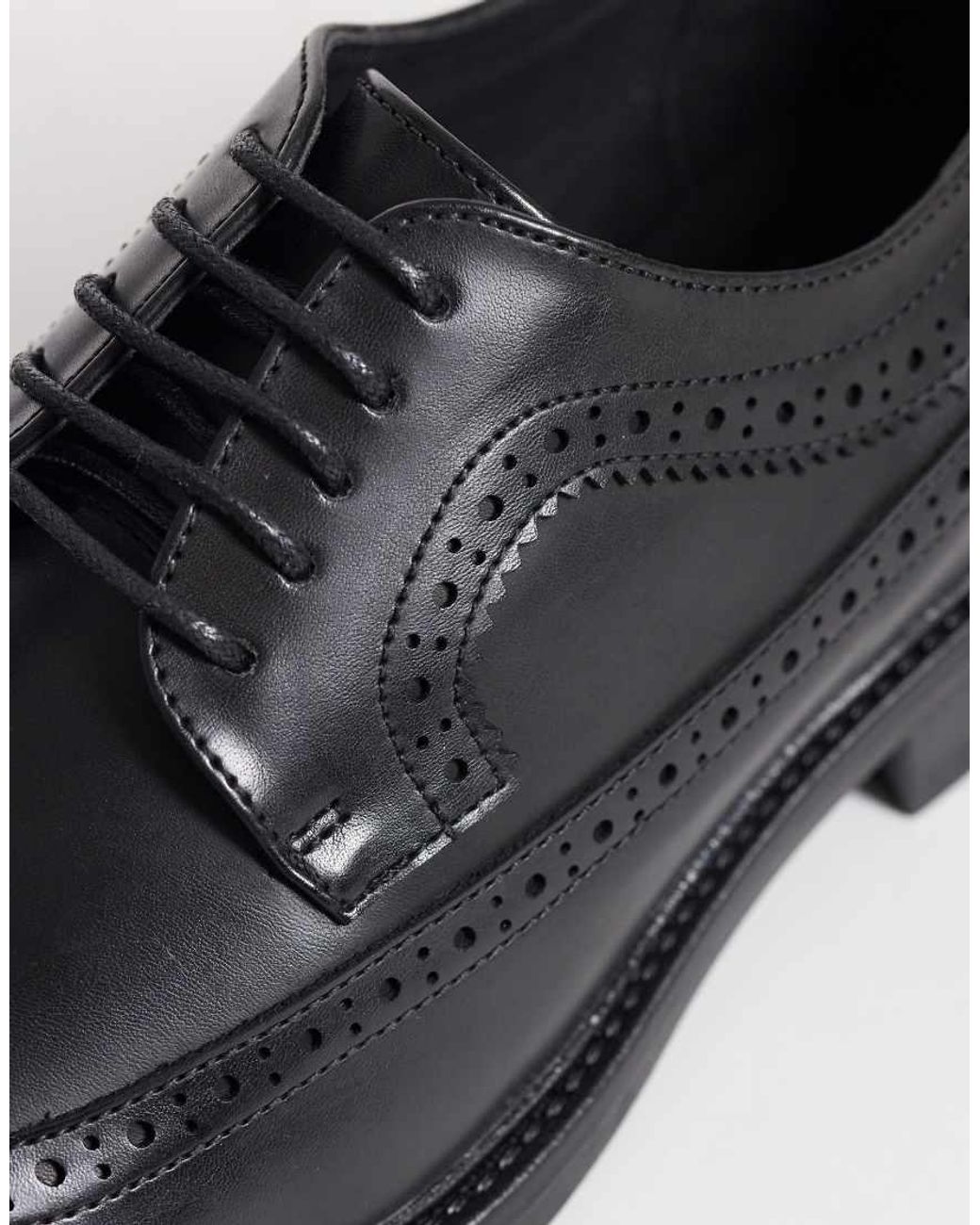 ASOS Black Lace Up Brogue Shoes for men