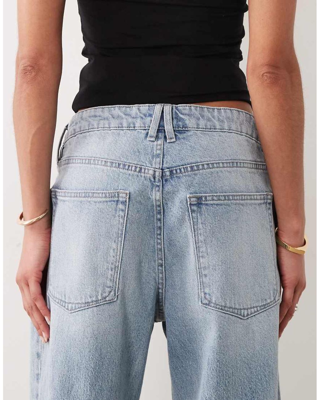 GOOD AMERICAN Blue Good 90's High Waist Straight Leg Jeans