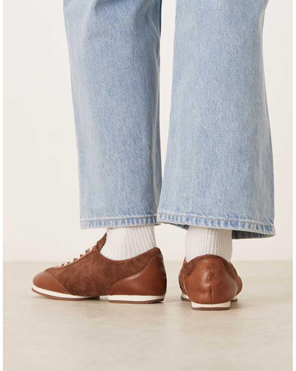 Polo Ralph Lauren Blue Pony Ballerina Trainers