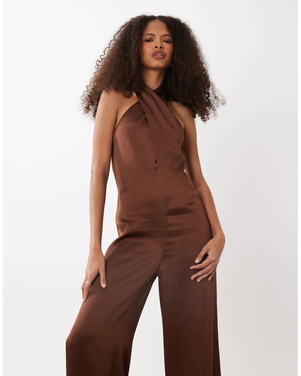 Capsule - combinaison dos nu Mango en coloris Brown