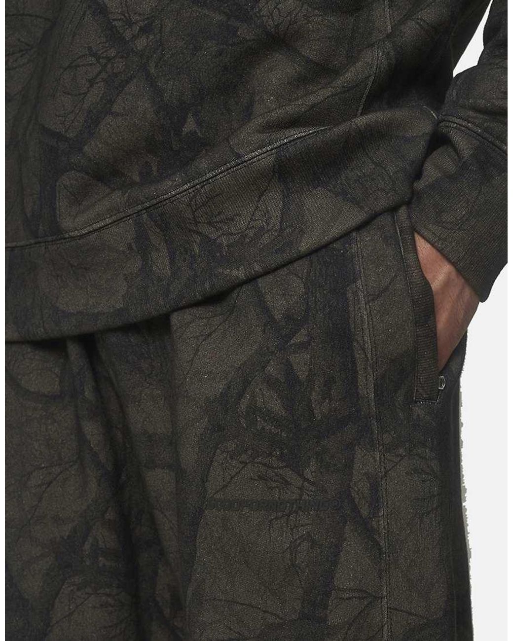 Good For Nothing Black Oversized Cotton Fleece Camo Joggers for men