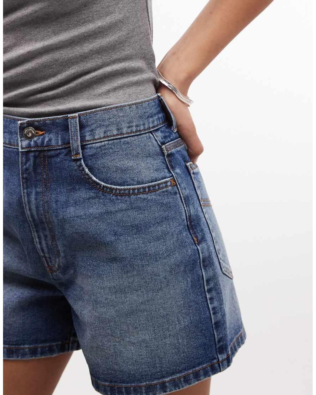 Collusion Blue Mom Denim Shorts