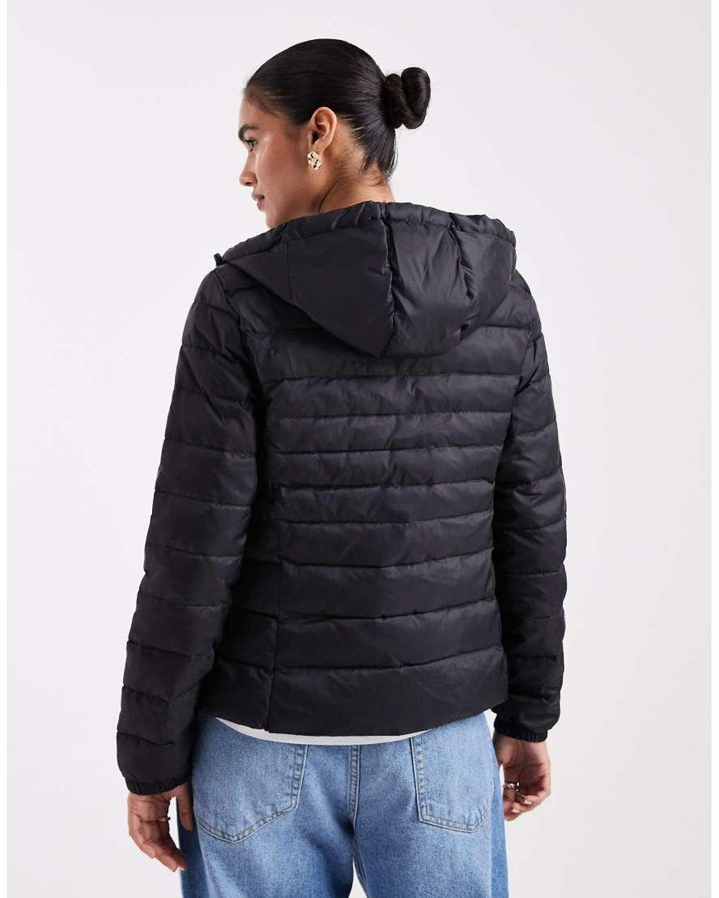 ONLY Blue Padded Jacket With Hood