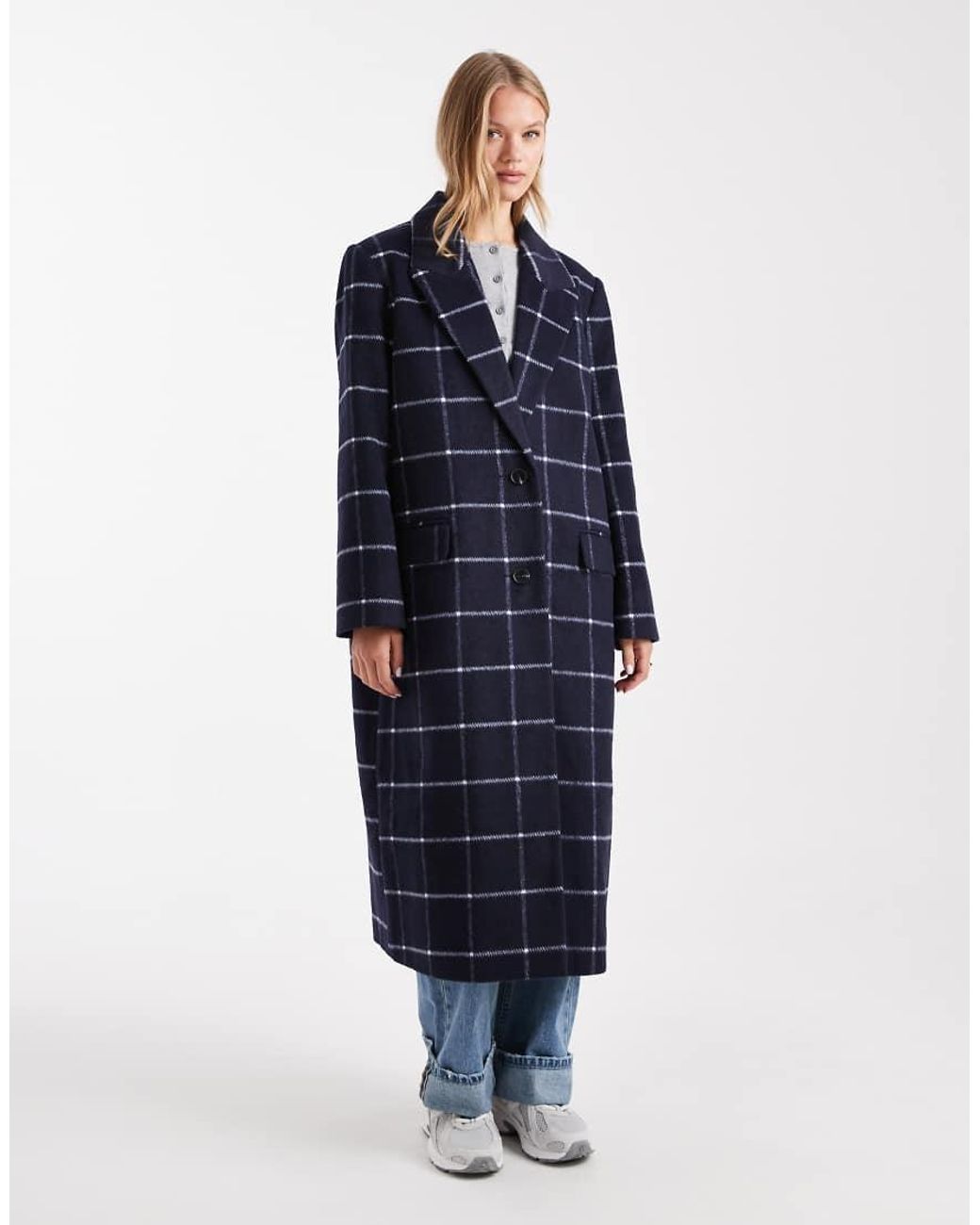 ASOS Blue Longline Formal Coat