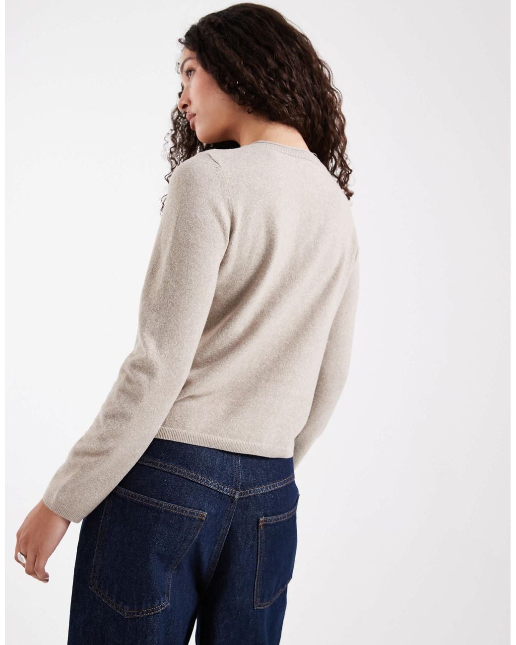 ONLY Natural – beige strickjacke