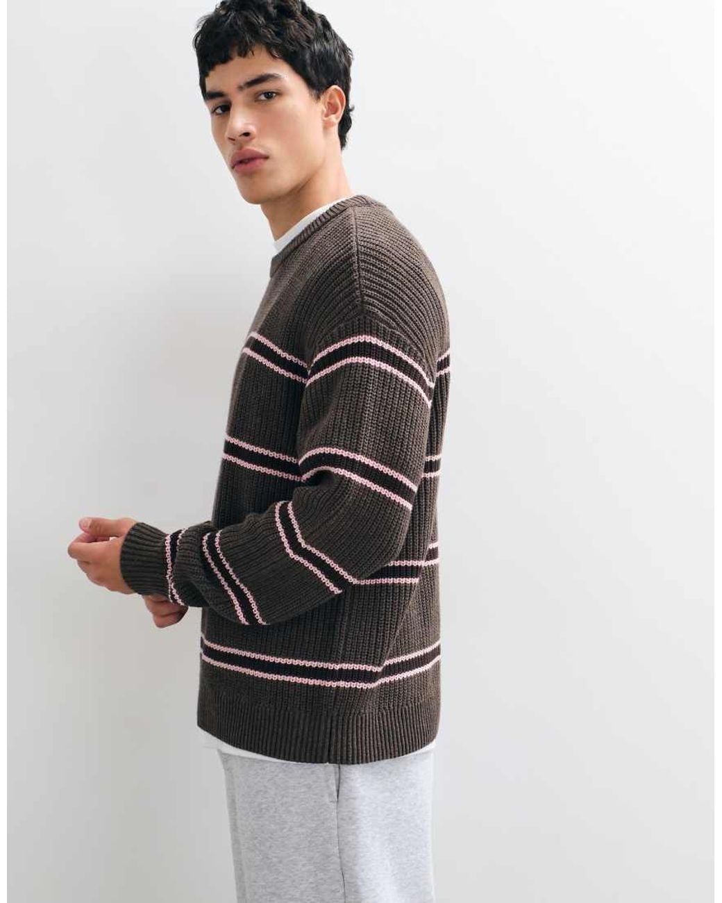 Abercrombie & Fitch Black Cotton Crew Neck Jumper for men