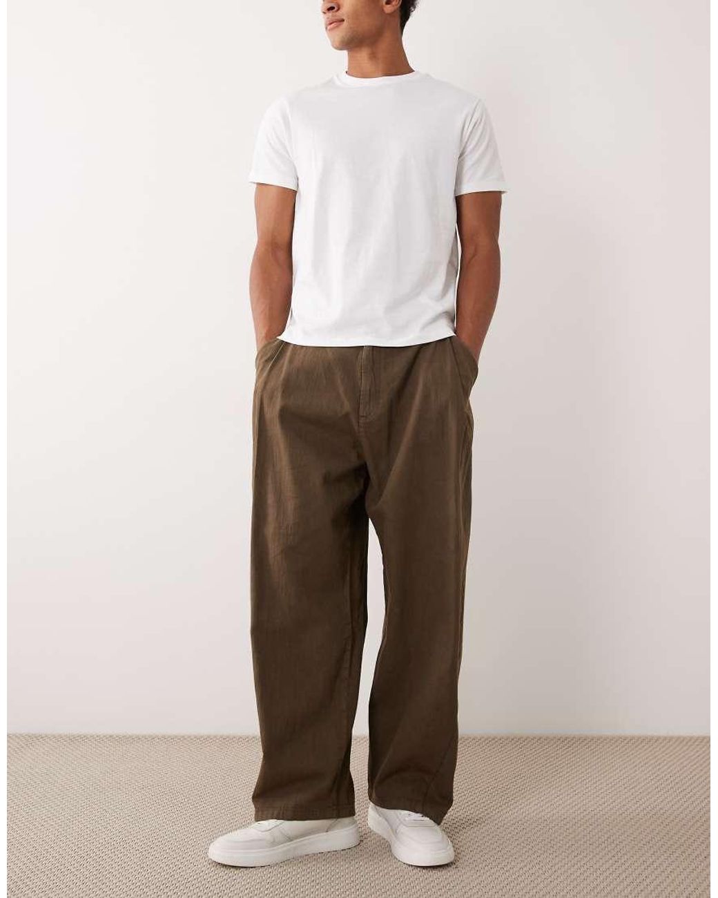 ASOS Natural Essentials 3 Pack Regular Fit T-shirt for men