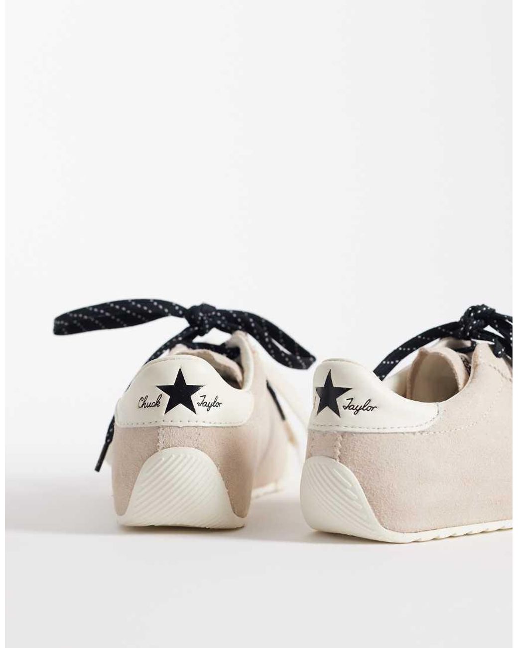 Converse White Chuck Taylor Lo Trainers With Double Lace