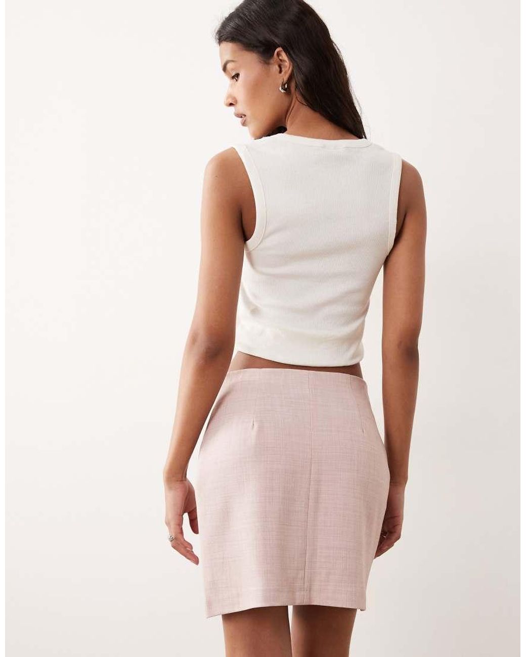 Miss Selfridge Pink Tailored Mini Skirt