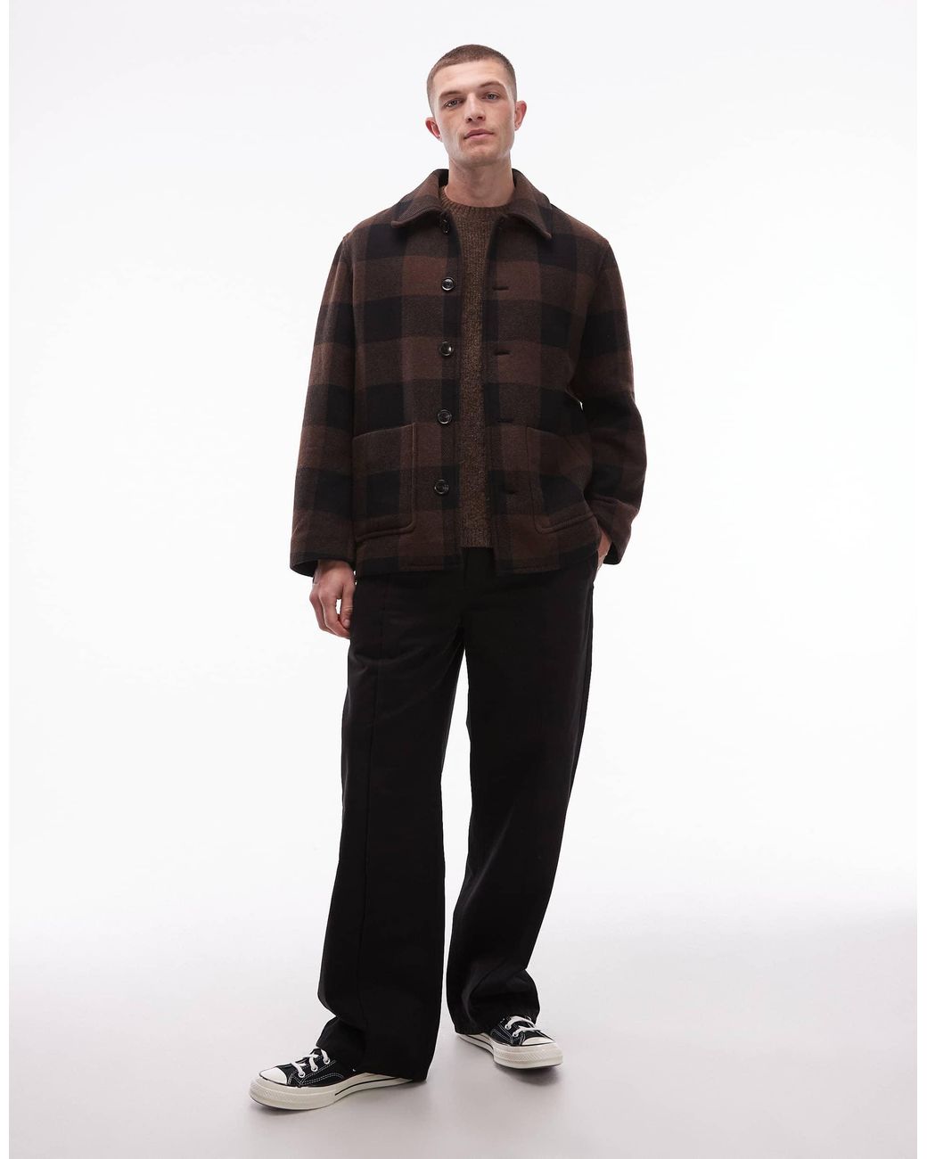 Tommy Hilfiger Black Short Wool Jacket for men