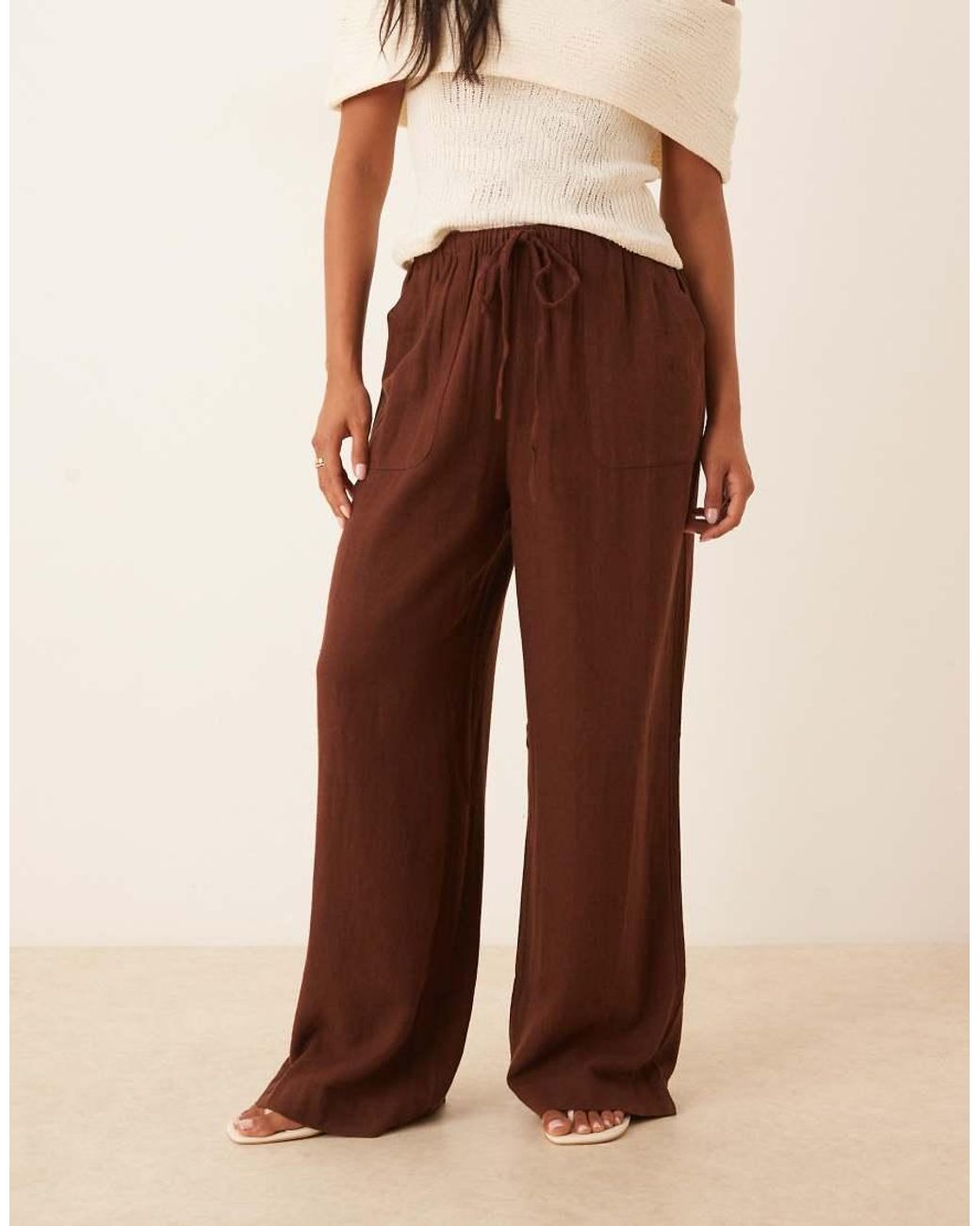 Nobody's Child Petite Natural Shona Straight Leg Pants