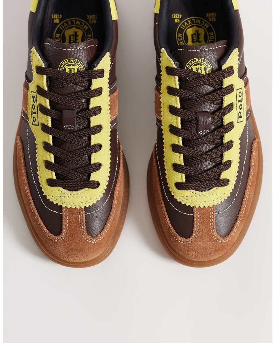 Polo Ralph Lauren Brown Lace Up Trainers