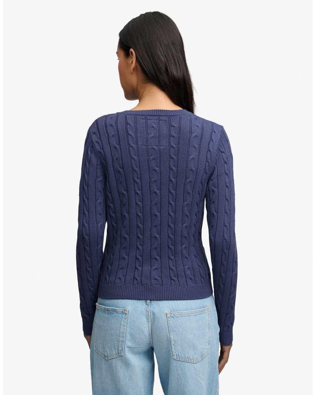 Superdry Blue Essentials Sd&Co Cable Knit Jumper
