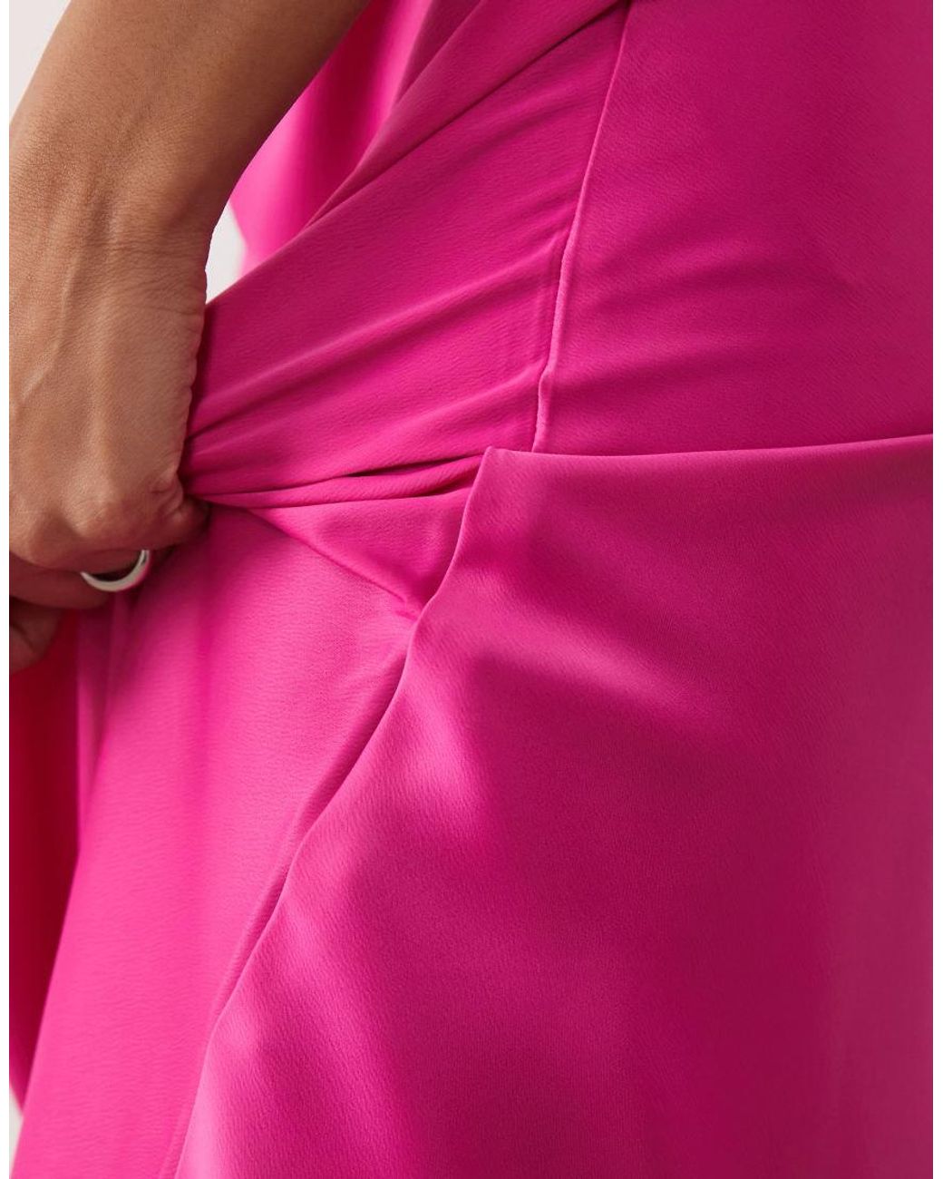 Y.A.S Pink Satin Midi Skirt