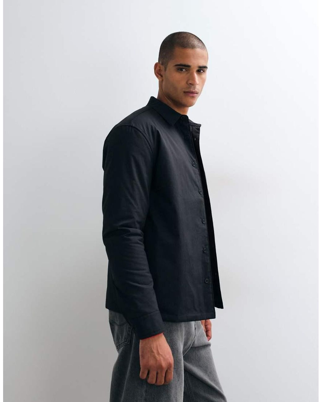 ASOS Gewatteerd Ripstop Overshirt in het Red voor heren