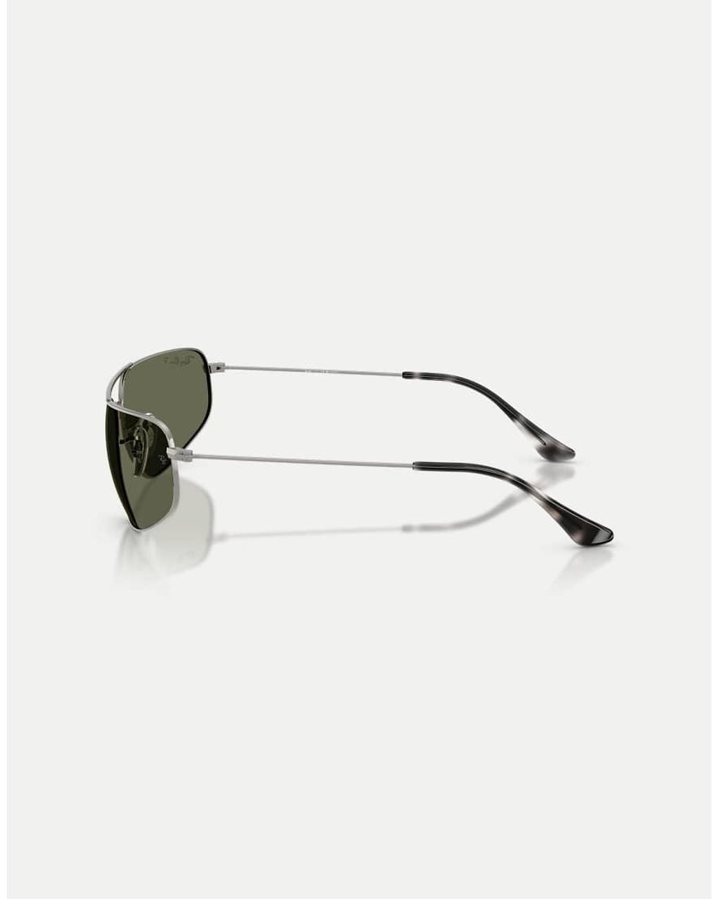 Ray-Ban Gray Rb3780 Rectangle Polarised Sunglasses With Lens