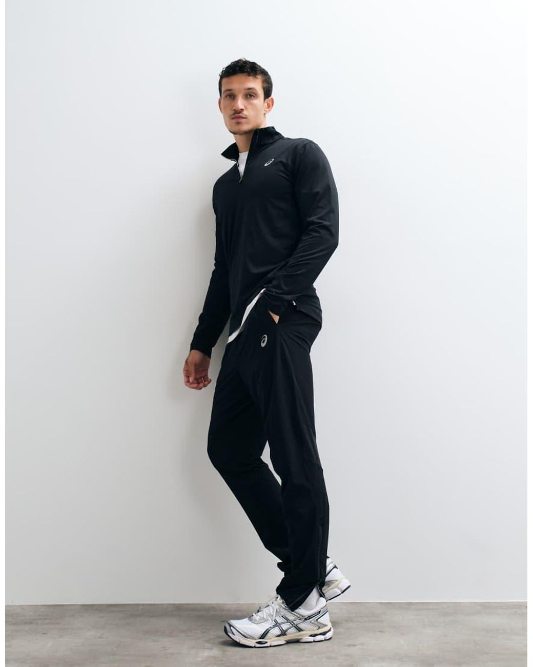 Asics Blue Woven Running Pants for men