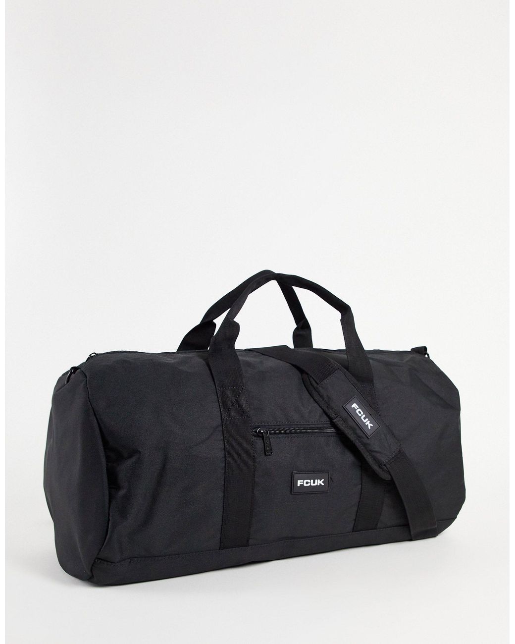 French Connection Fcuk Nylon Barrell Holdall Bag in Black for Men Lyst UK