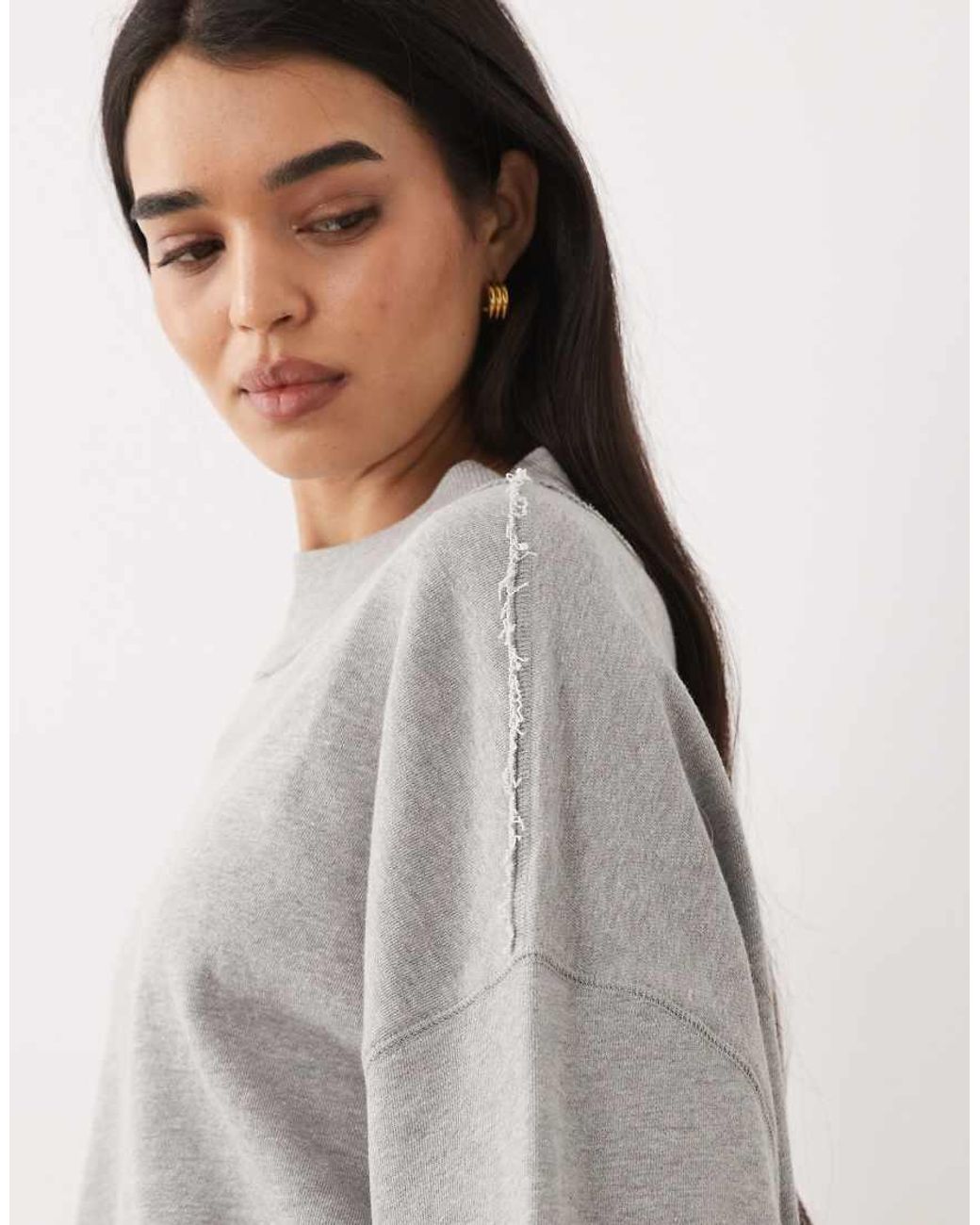 Free People Gray Palm Springs Turtle Pullover