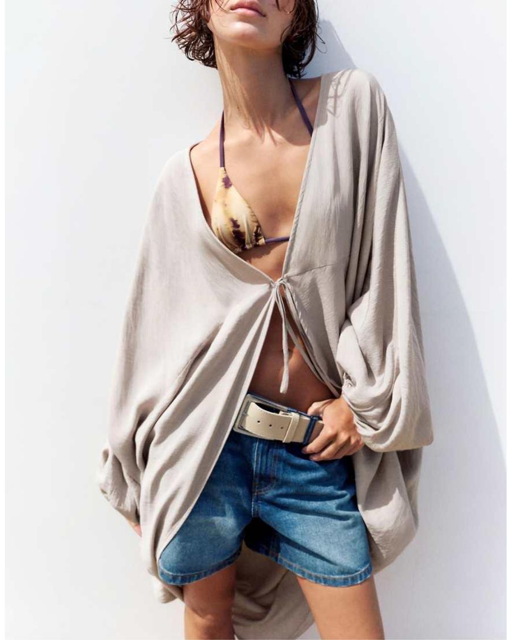 Pull&Bear Blue Kimono Tunic