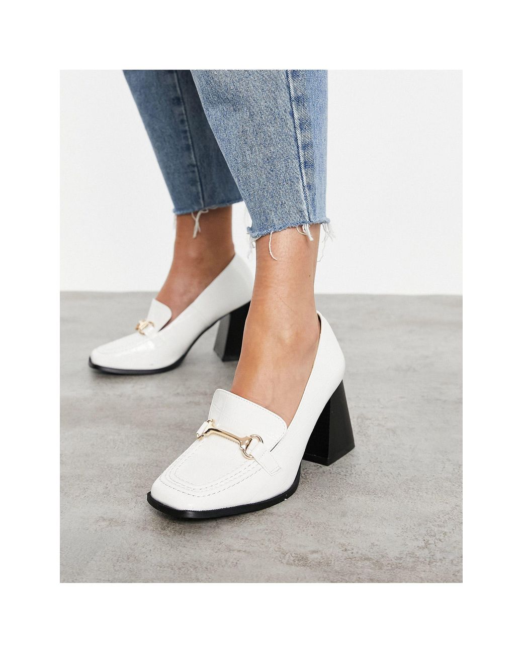 Raid Wide Fit Oregon Heeled Loafers in 