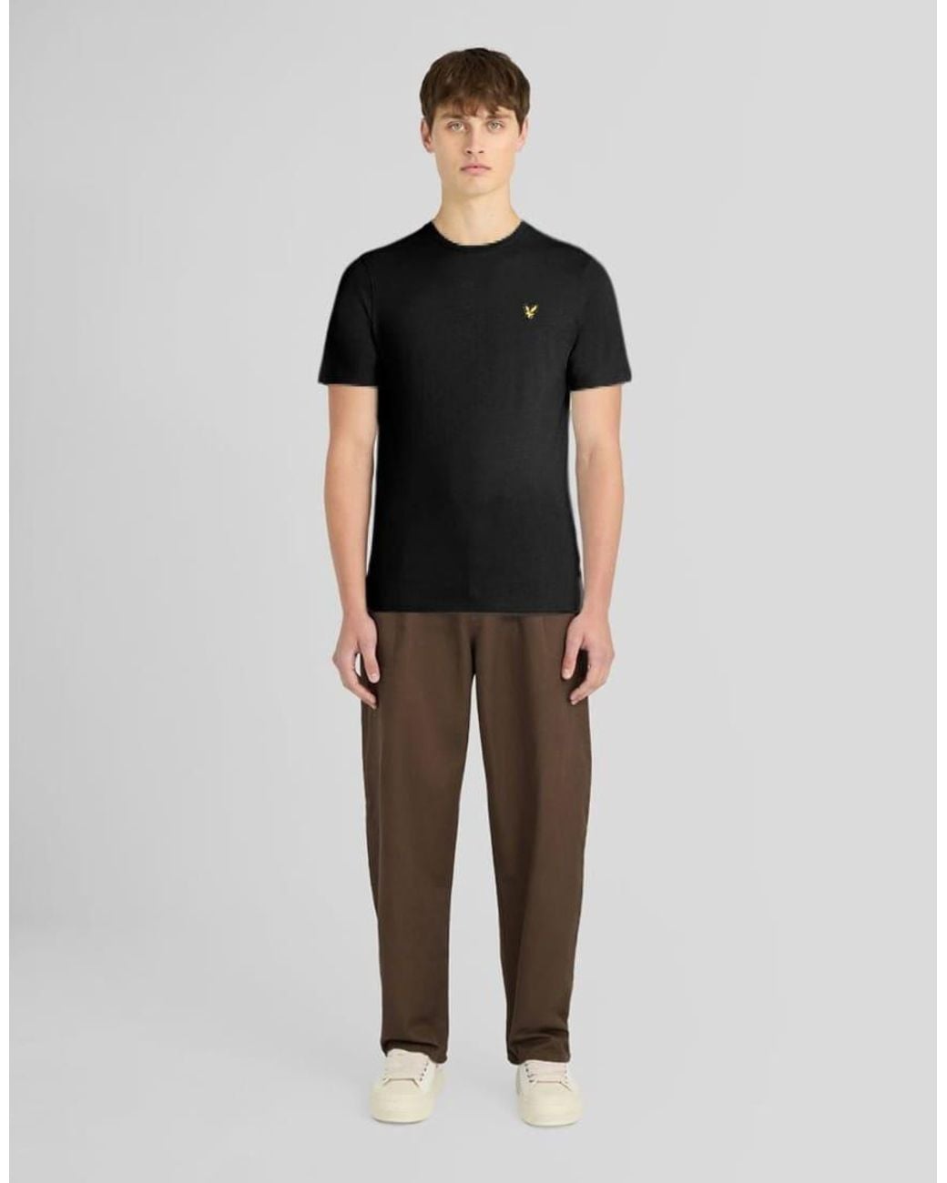 Lyle & Scott Black Ss T-Shirts Plain T-Shirt for men