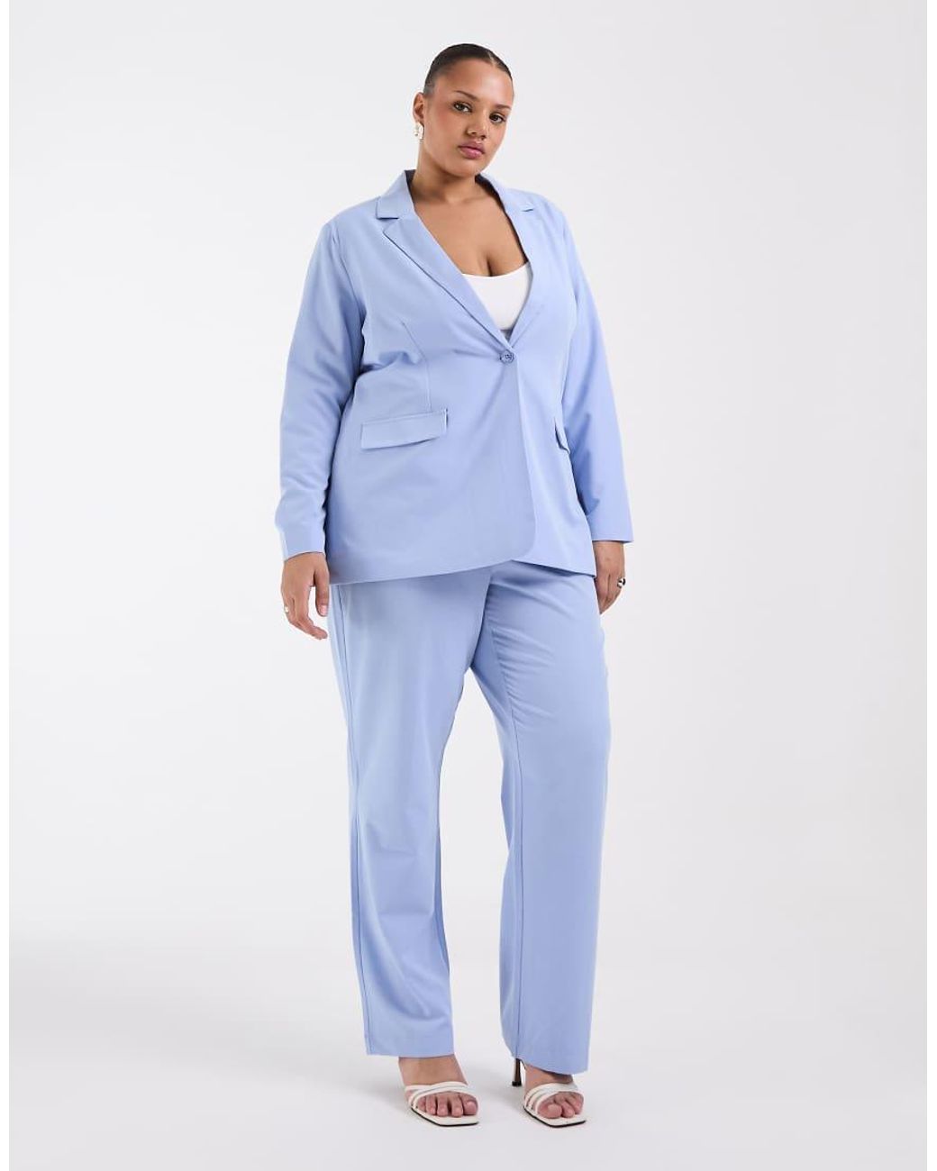 Vero Moda Blue Loose Fit Tailored Blazer Co-ord