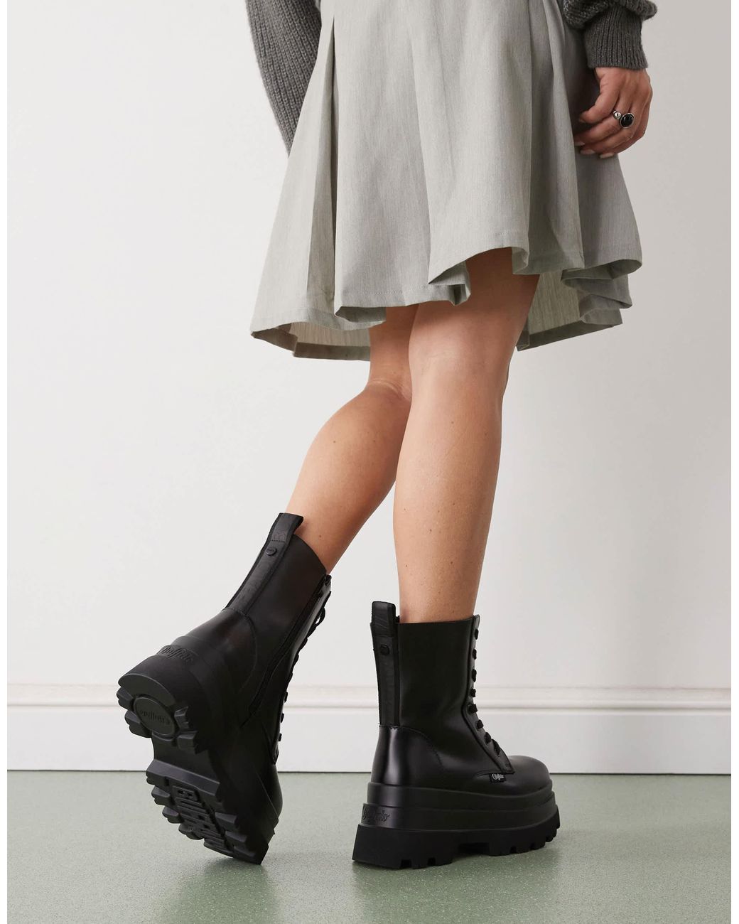 Buffalo Black Jupiter Lace Up Boots