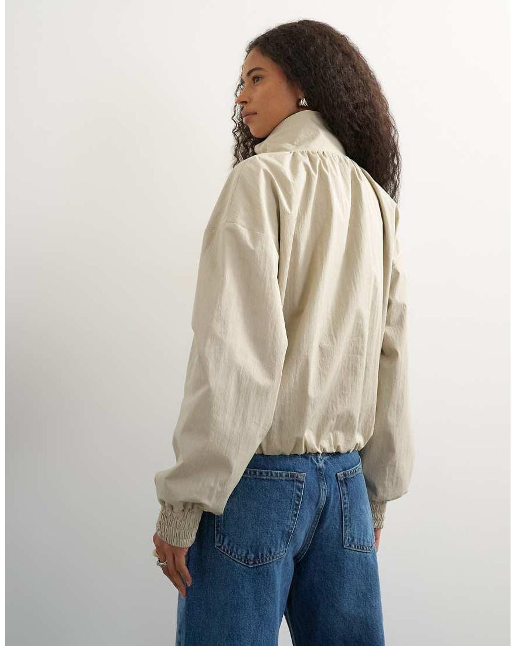 TOPSHOP Blue Contrast Piping Track Jacket