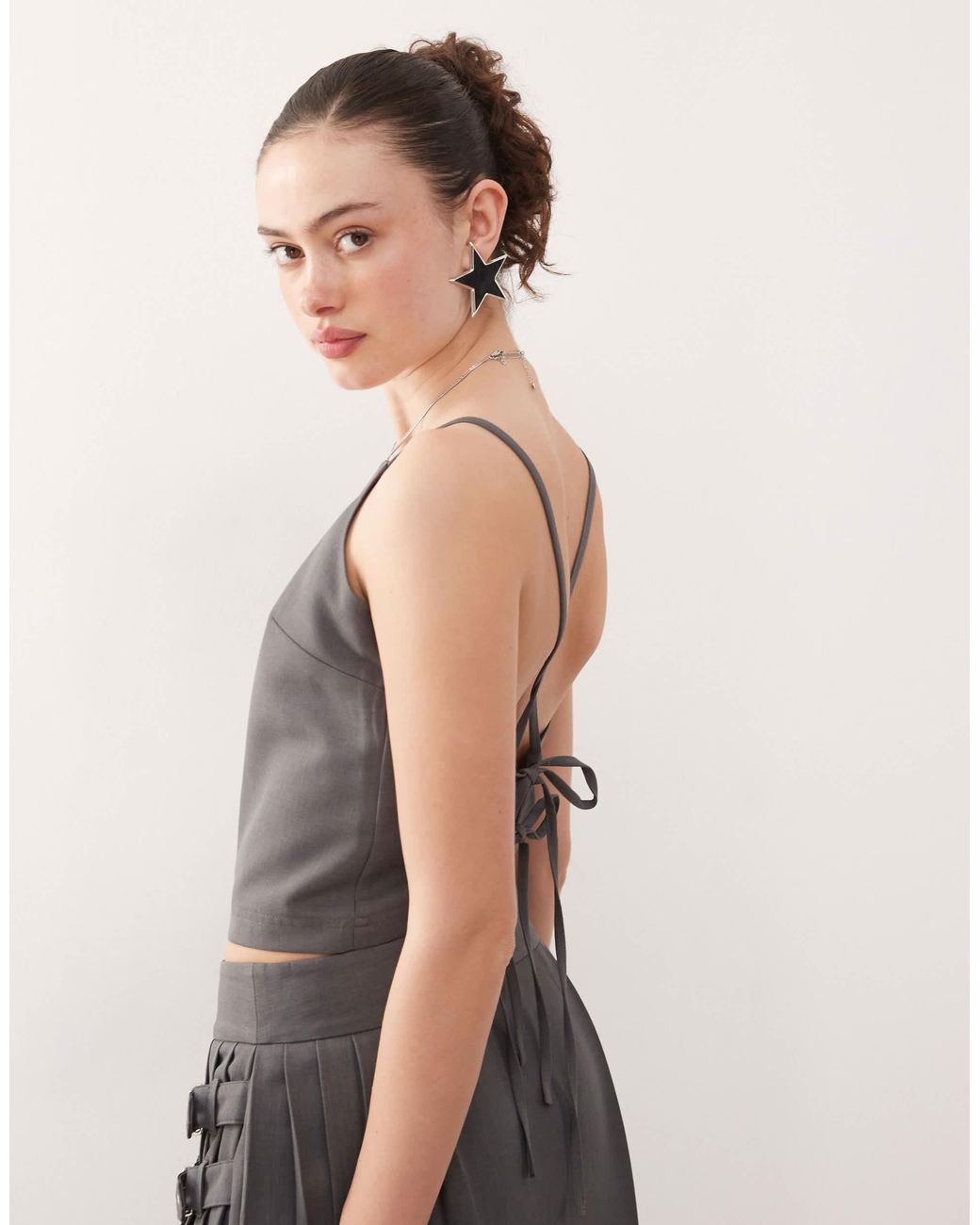 Collusion Gray Tailored Cami Co-ord