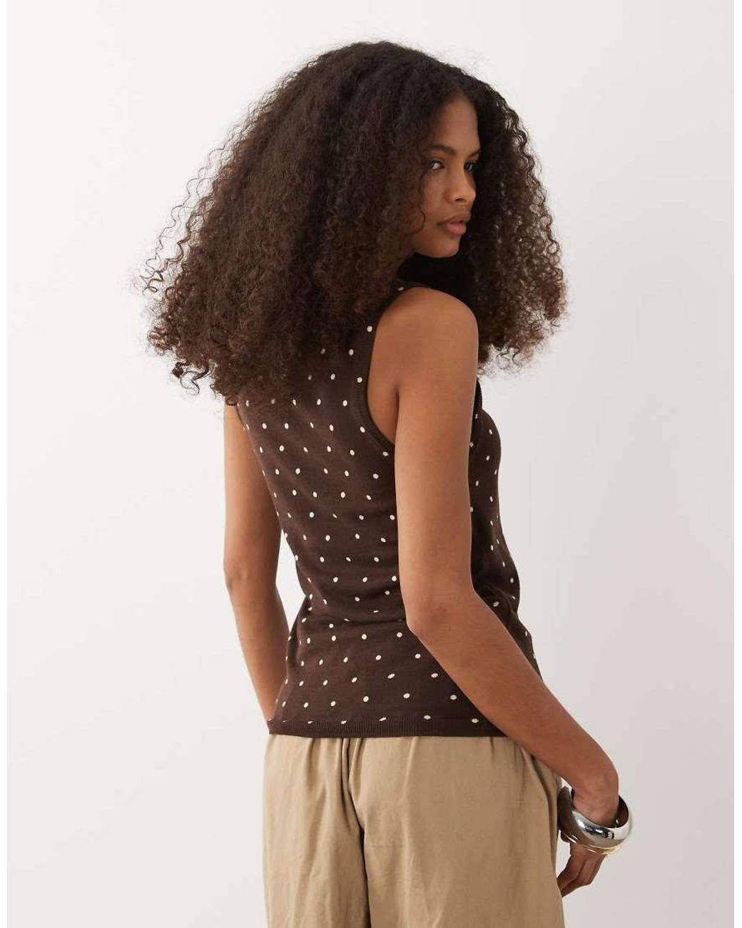 Canotta di Mango in Brown