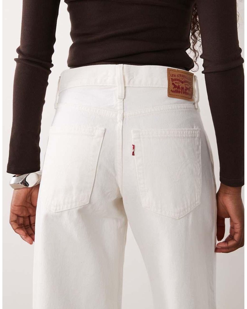Levi's White Middy Wide Leg Jeans