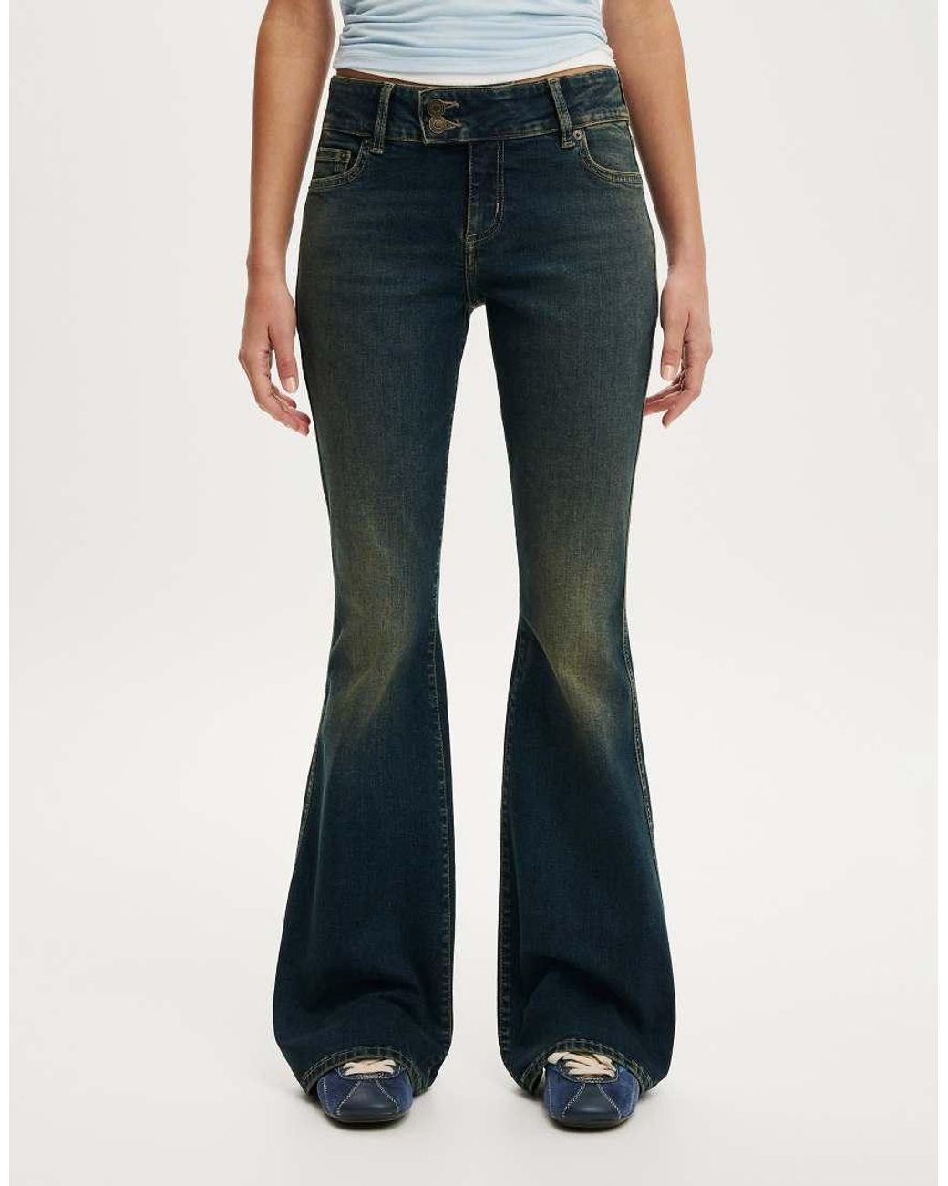 Cotton On Blue Mid Rise Bootcut Jean