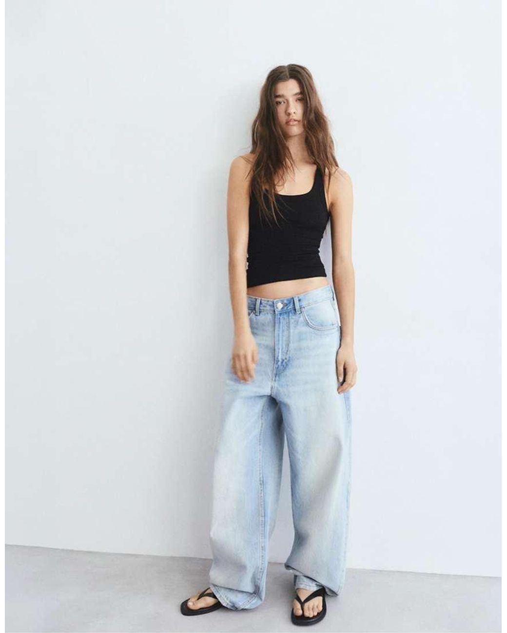 Pull&Bear Black Basic Tank Top