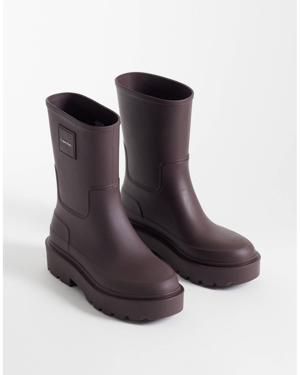 Calvin Klein Purple Chunky Rain Boots