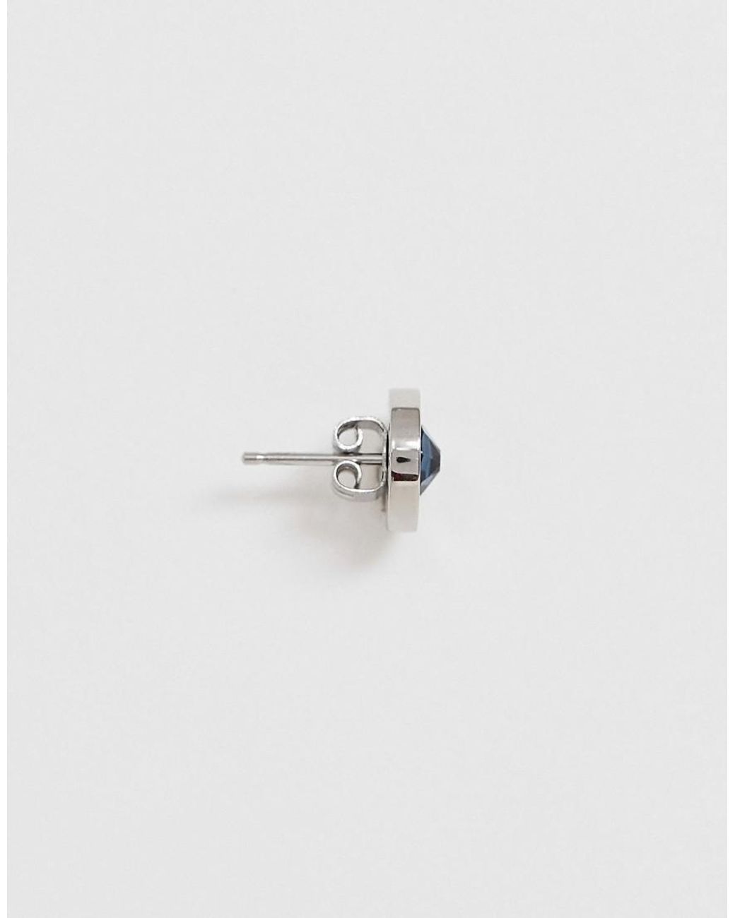 Tommy Hilfiger Logo Stud Earrings in Metallic for Men | Lyst