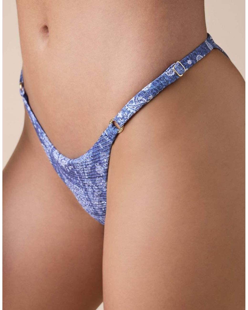 Calzedonia Natural Brazilian Bikini Bottoms Paisley