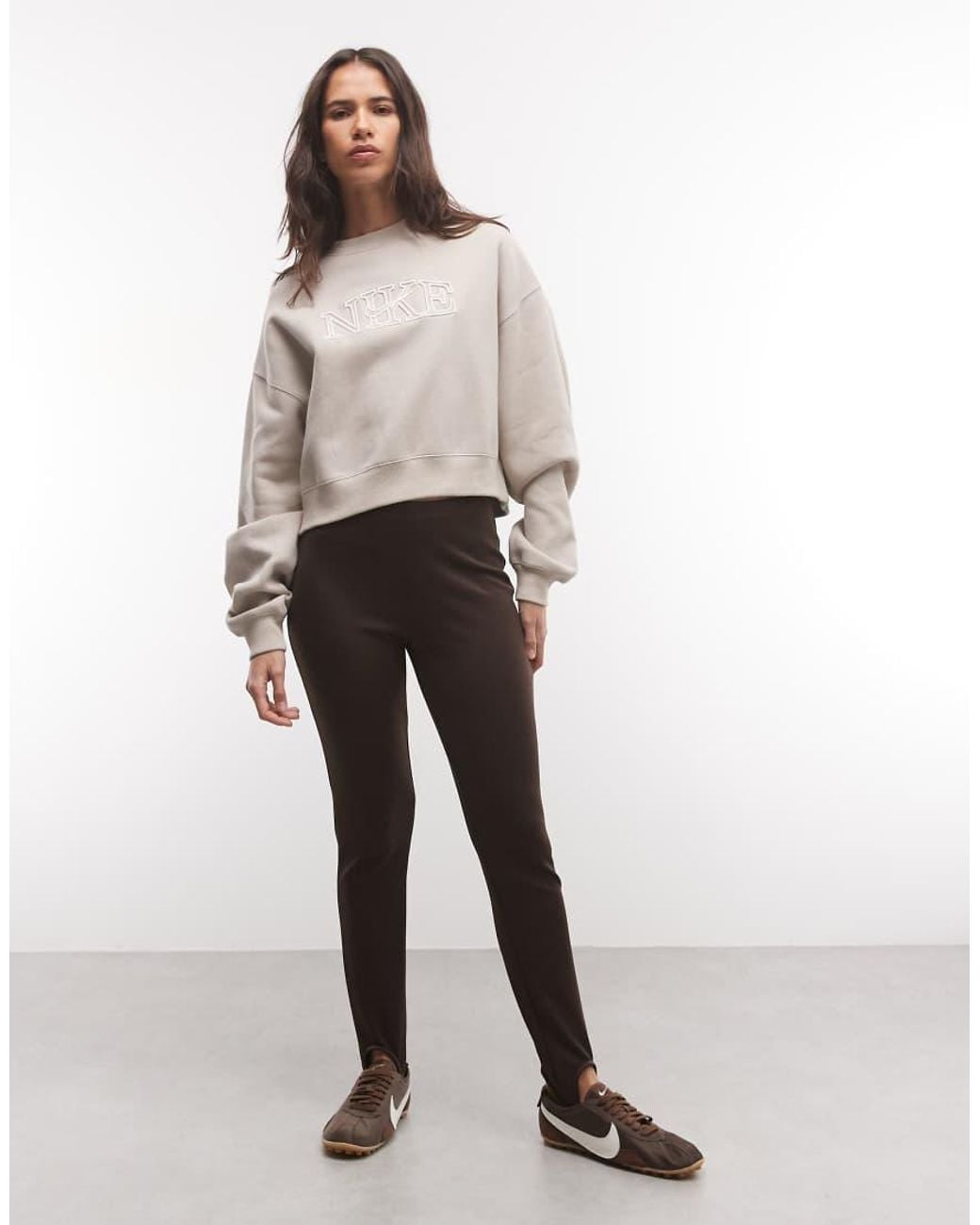 Nike Natural Studio Fleece Mid-Weight Graphic Print Sweat