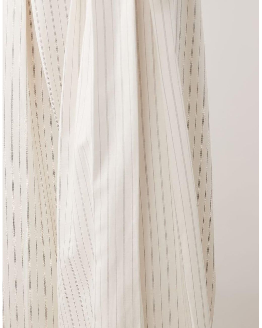 ASOS White Tall Tailored Belted Palazzo Trousers With Linen